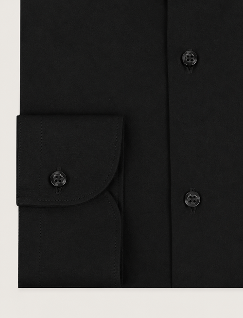 Camicia in cotone stretch tinta unita
