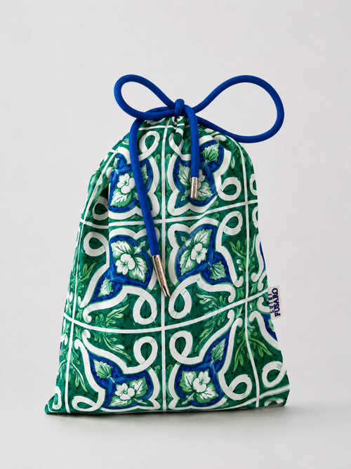 Costume da bagno fantasia maiolica verde e royal |Colore:Royal