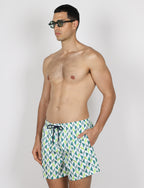 Costume da bagno fantasia geometrica|Colore:Verde