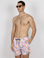 Costume da bagno conchiglie e righe rosa |Colore:Rosa