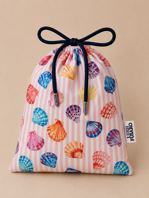 Costume da bagno conchiglie e righe rosa |Colore:Rosa
