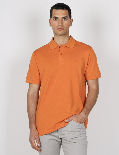 Polo in cotone tinta unita |Colore:Arancio