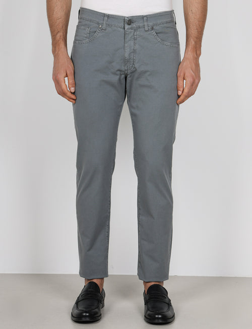 Pantaloni cinque tasche in cotone nido d'ape |Colore:Grigio medio