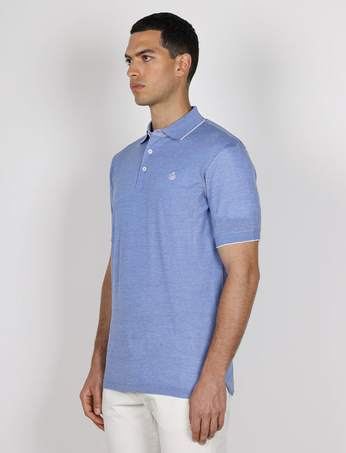 Polo in cotone nido d'ape |Colore:Azzurro