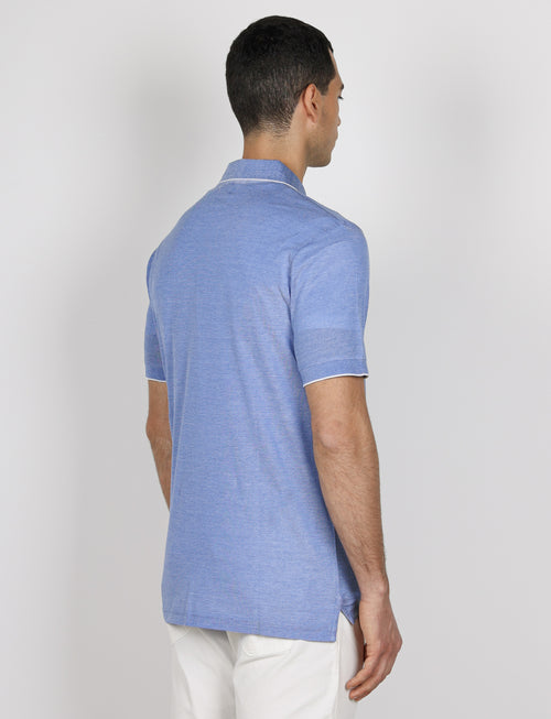 Polo in cotone nido d'ape |Colore:Azzurro