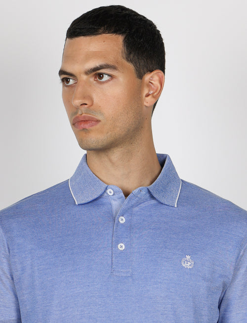 Polo in cotone nido d'ape |Colore:Azzurro