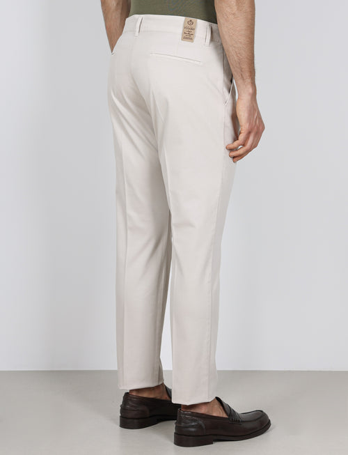 Pantaloni con pinces in cotone elasticizzato |Colore:Beige