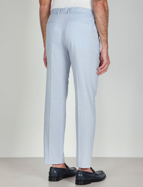 Pantalaccio con coulisse in cotone stretch |Colore:Celeste