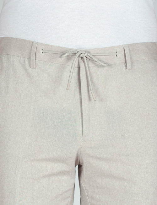 Pantalaccio con coulisse in cotone stretch |Colore:Beige