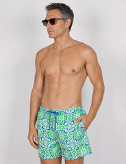 Costume da bagno fantasia maiolica verde e royal