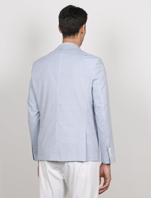 Giacca tinta unita in cotone stretch Drop 7_Luigi Fusaro