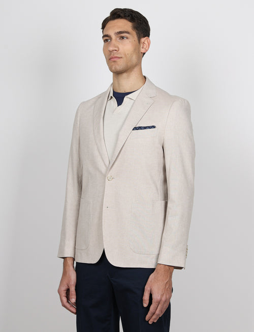 Giacca tinta unita in cotone stretch Drop 7_Luigi Fusaro