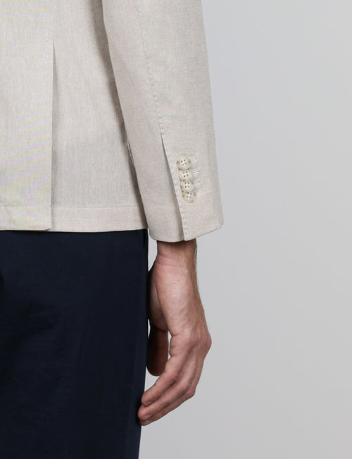 Giacca tinta unita in cotone stretch Drop 7_Luigi Fusaro