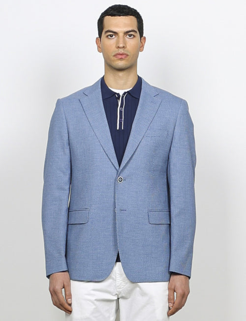 Giacca in tessuto dobby |Colore:Avio