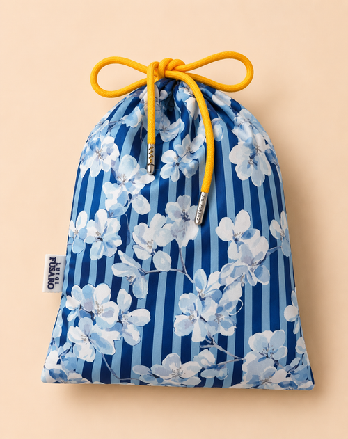 Costume da bagno margherite e righe |Colore:Blu