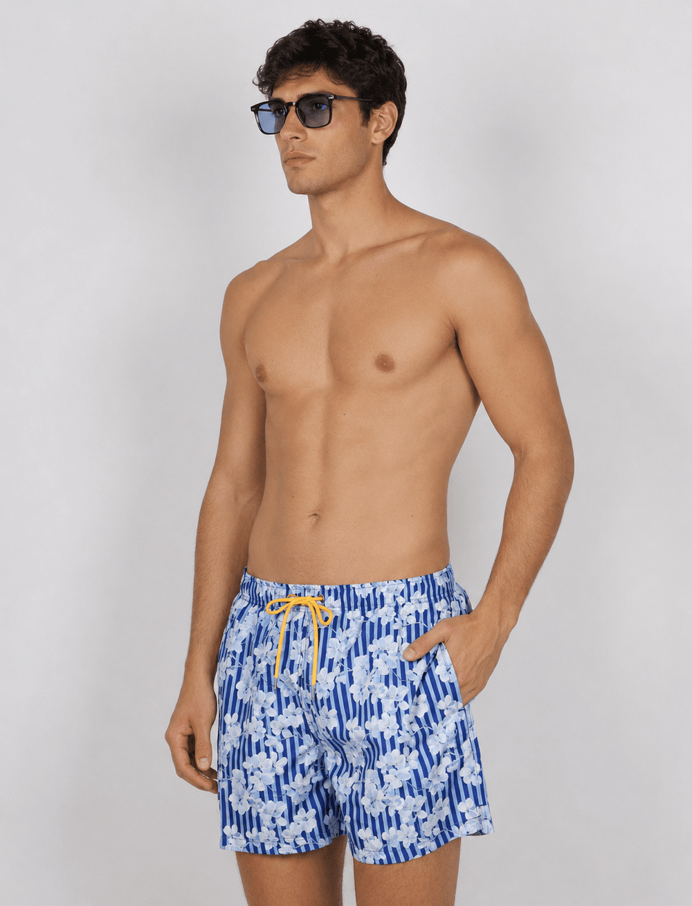 Costume da bagno margherite e righe