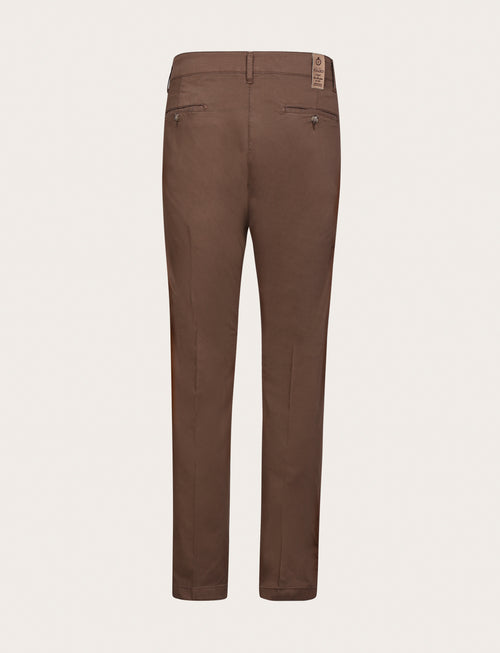 Pantaloni chino in cotone elasticizzato |Colore:Moro