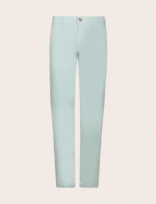 Pantaloni chino in cotone elasticizzato |Colore:Verde acqua