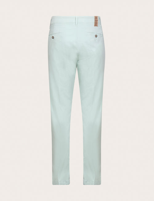 Pantaloni chino in cotone elasticizzato |Colore:Verde acqua