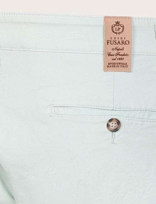 Pantaloni chino in cotone elasticizzato |Colore:Verde acqua