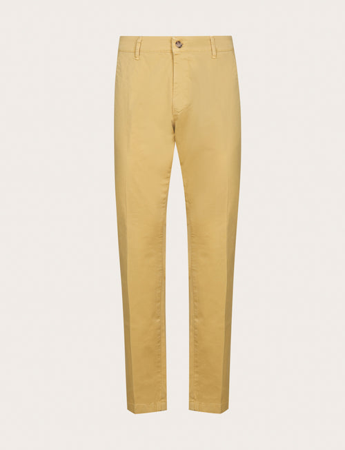 Pantaloni chino in cotone elasticizzato |Colore:Giallo