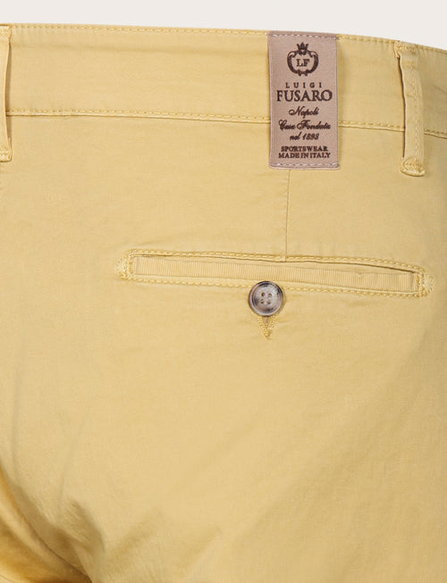 Pantaloni chino in cotone elasticizzato |Colore:Giallo