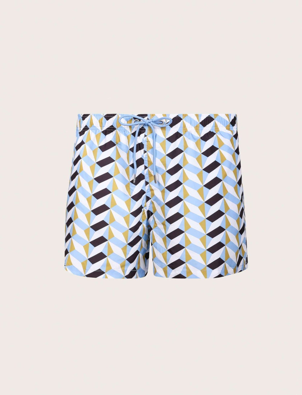 Costume da bagno fantasia geometrica celeste