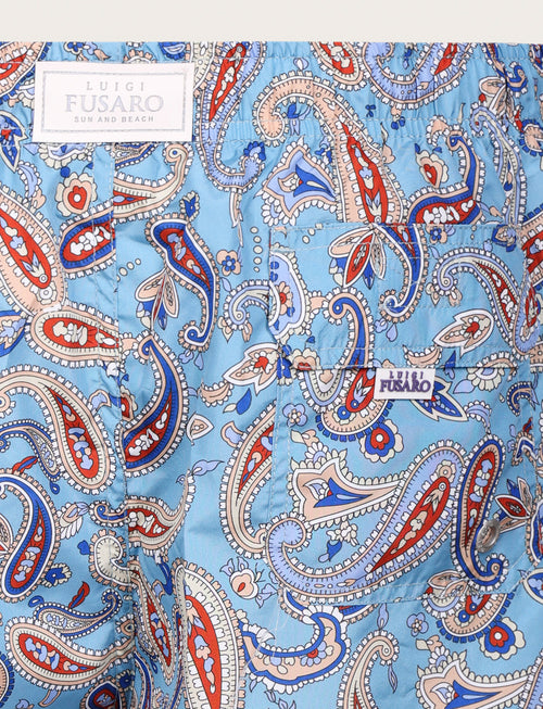 Costume da bagno fantasia cachemire |Colore:Azzurro