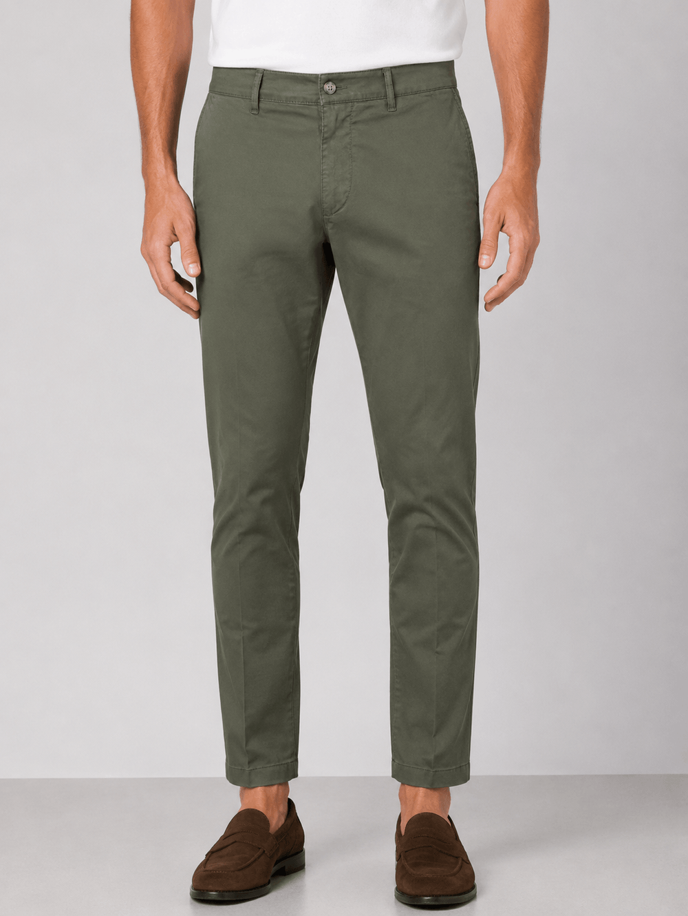 Pantaloni chino in cotone elasticizzato