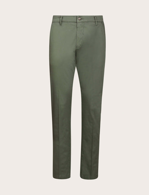 Pantaloni chino in cotone elasticizzato |Colore:Salvia