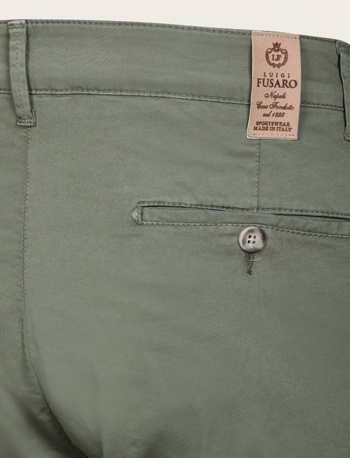 Pantaloni chino in cotone elasticizzato |Colore:Salvia