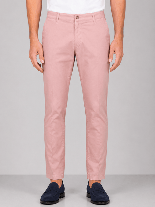 Pantaloni chino in cotone elasticizzato |Colore:Rosa