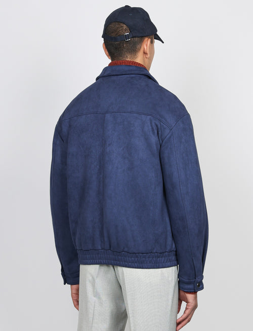 Giubbotto in alcantara |Colore:Blu