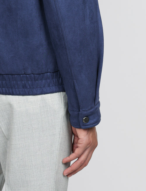 Giubbotto in alcantara |Colore:Blu