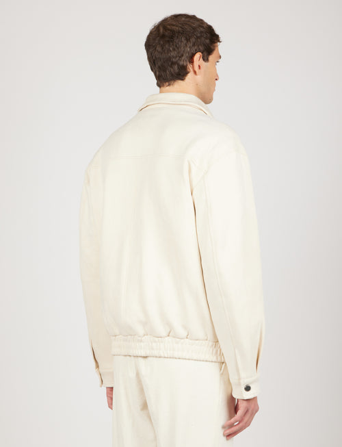 Giubbotto in alcantara |Colore:Panna