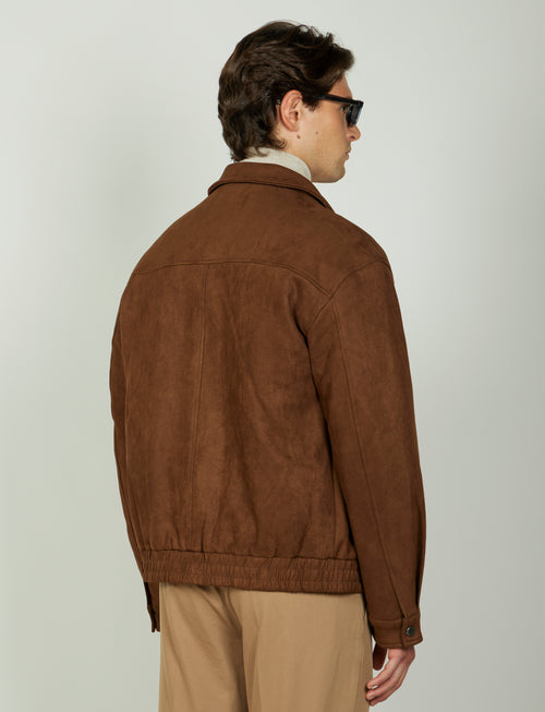 Giubbotto in alcantara |Colore:Moro