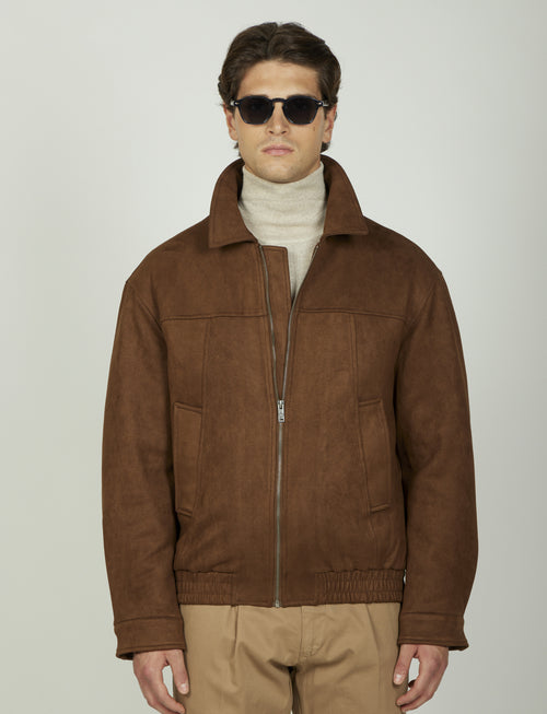 Giubbotto in alcantara |Colore:Moro