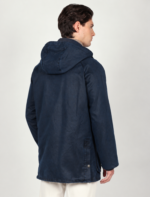 Giaccone tecnico con cappuccio |Colore:Blu