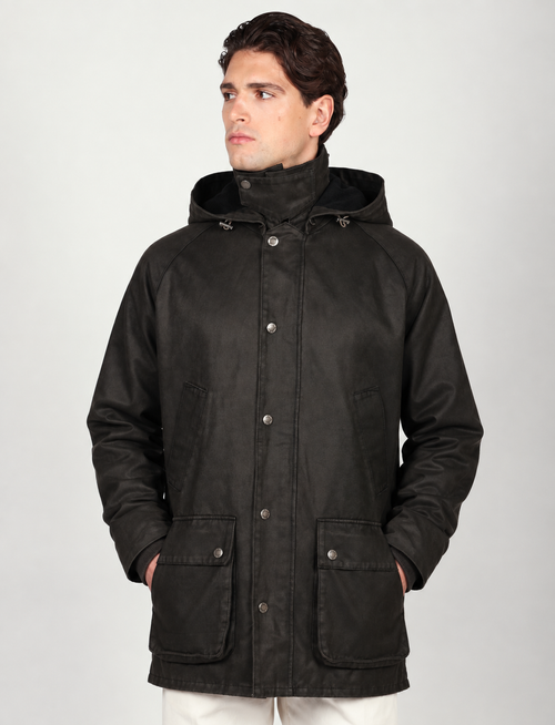 Giaccone tecnico con cappuccio |Colore:Moro