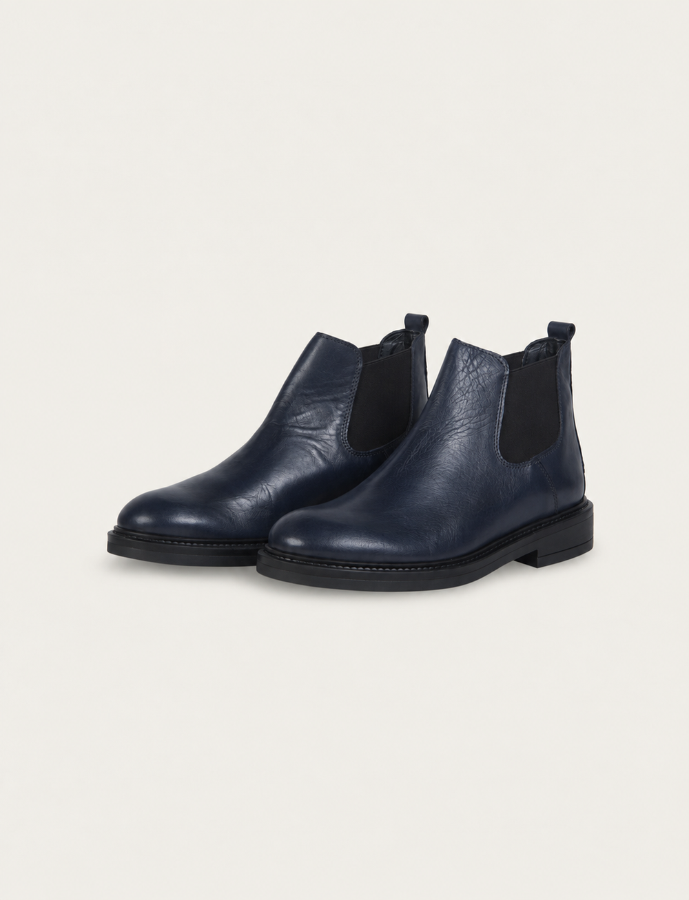 Stivaletto Chelsea in pelle con fondo in gomma
