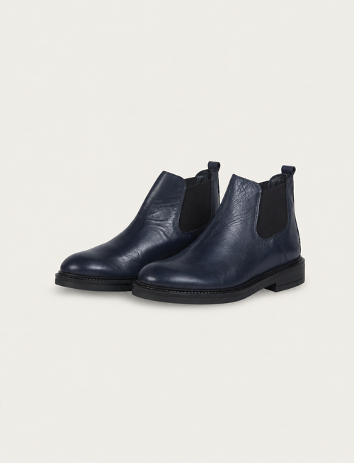 Stivaletto Chelsea in pelle con fondo in gomma Luigi Fusaro