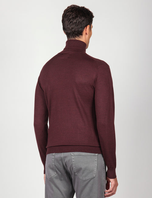 Dolcevita in lana merinos |Colore:Bordo
