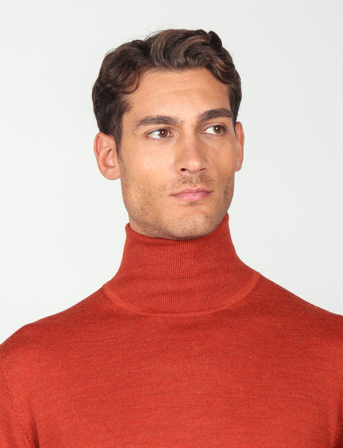 Dolcevita in lana merinos |Colore:Arancio