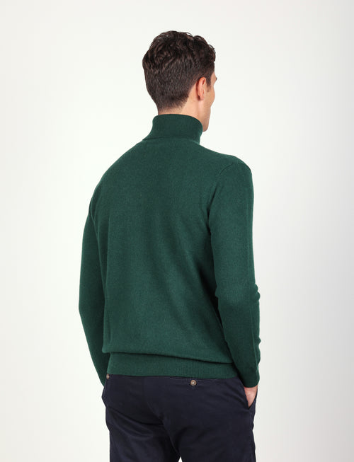 Dolcevita in puro cashmere |Colore:Verde inglese