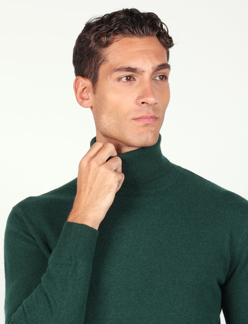 Dolcevita in puro cashmere |Colore:Verde inglese
