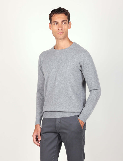 Maglia girocollo 100% cashmere Luigi Fusaro