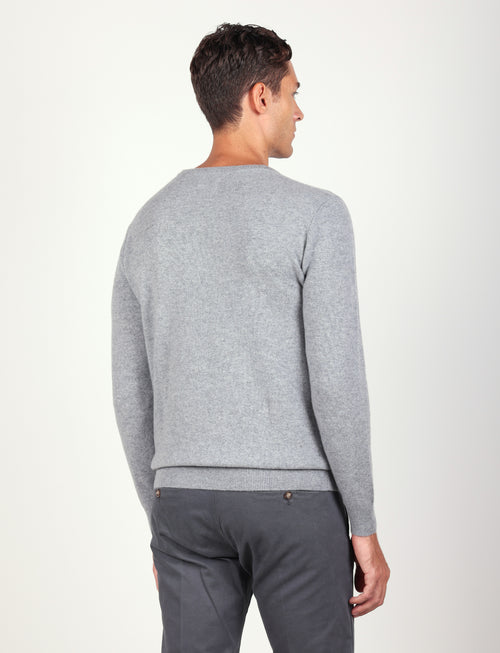 Maglia girocollo 100% cashmere  |Colore:Grigio