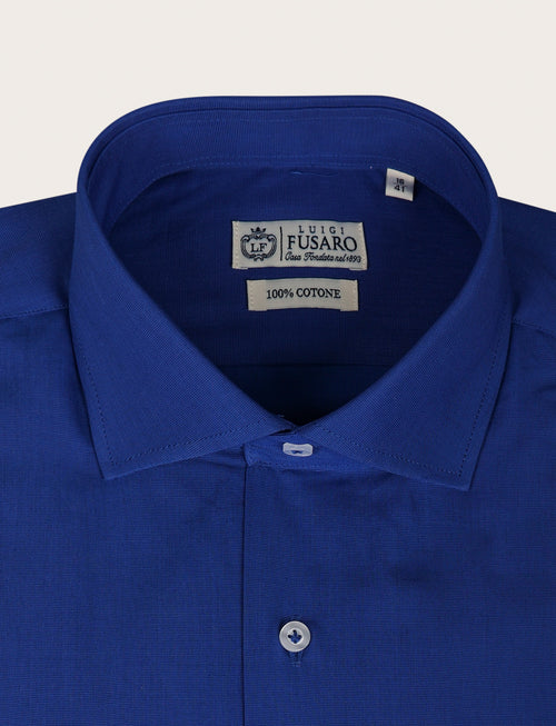 Camicia in 100% cotone fil a fil |Colore:Royal