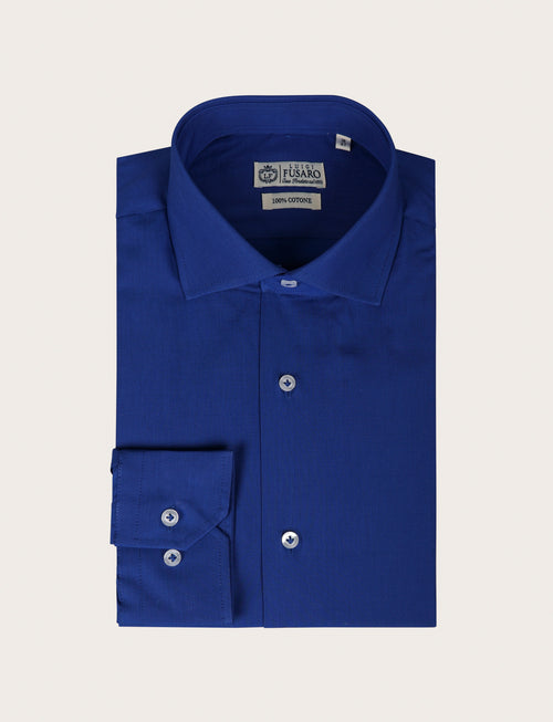 Camicia in 100% cotone fil a fil |Colore:Royal