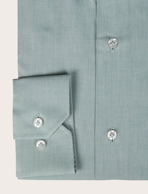 Camicia in cotone twill |Colore:Verde acqua